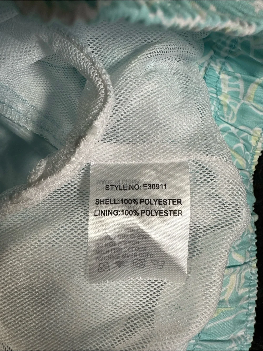 The Endless Summer Men's Large Aqua Volley Swim Shorts Seashell Print 17